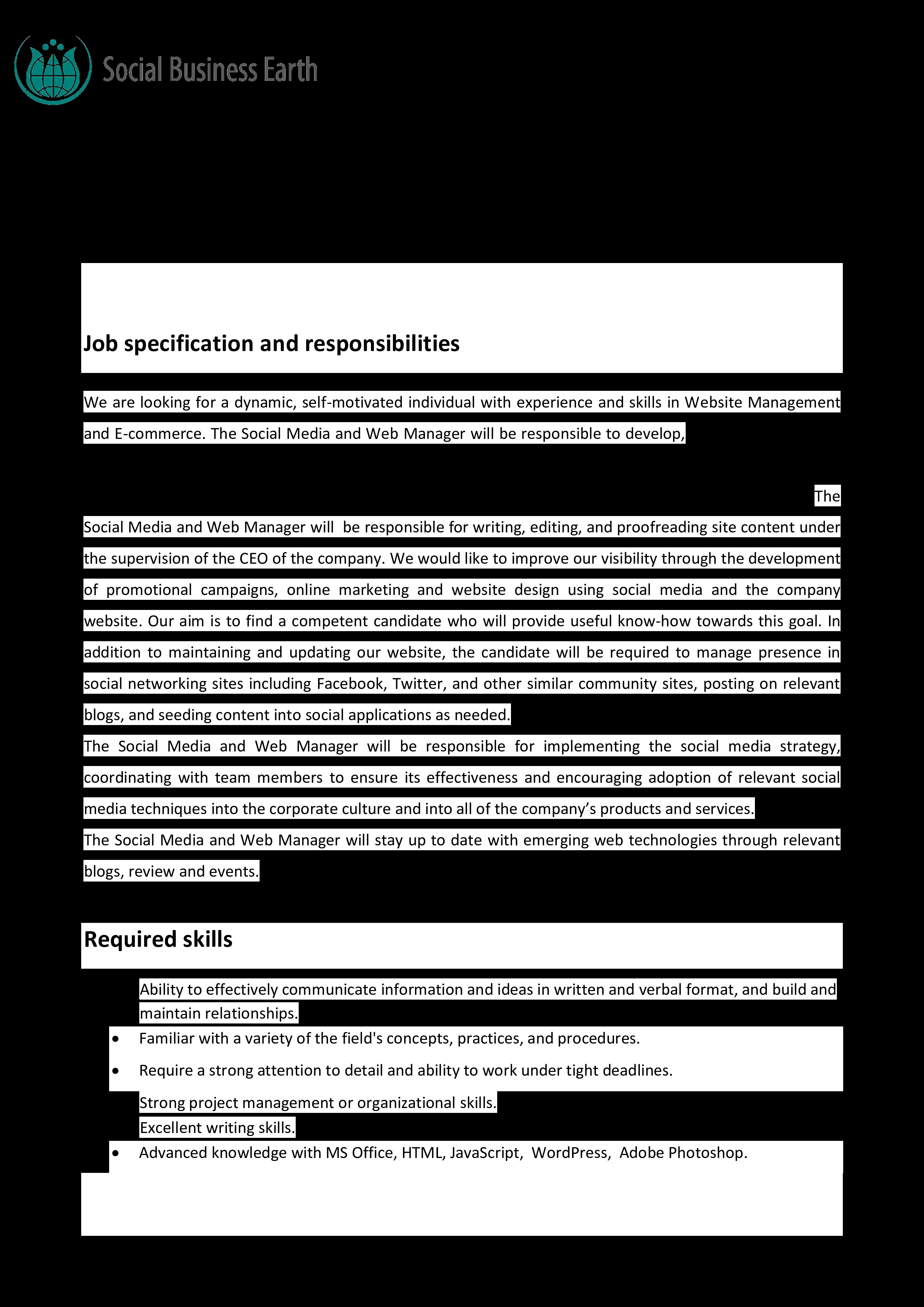 content-manager-job-description-template