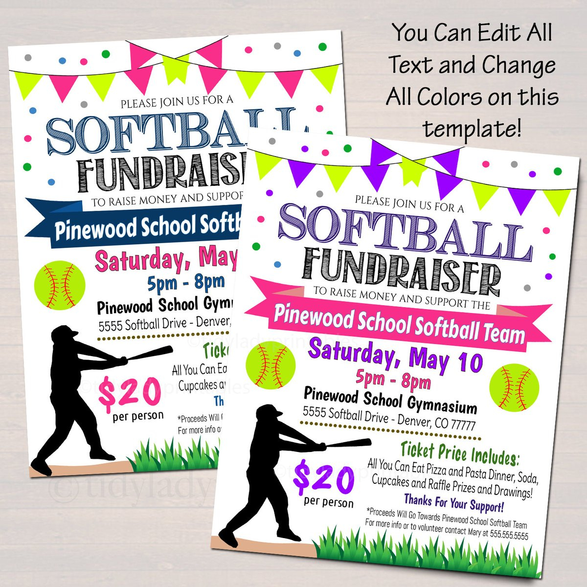 Softball Benefit Fundraiser Flyer Event Printable Template In Softball Fundraiser Flyer Template Intended For Softball Fundraiser Flyer Template