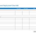 Software and System Deployment Checklist in PDF Within Software Installation Checklist Template