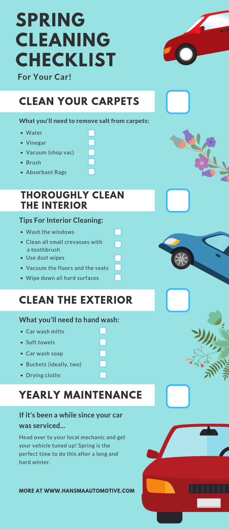 Spring Cleaning Checklist For Your Car - FREE Downloadable PDF  Regarding Auto Detailing Checklist Template In Auto Detailing Checklist Template