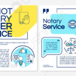 Stock Vector – Notary Service Brochure Template Legal Documents Validation  Flyer, Booklet, Leaflet Print, Cover Design With Linear Icons Vector  Regarding Notary Public Flyer Template