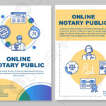Stock Vector – Online Notary Public Brochure Template Professional Legal  Consultation Flyer, Booklet, Leaflet Print, Cover Design With Linear Icons   In Notary Public Flyer Template