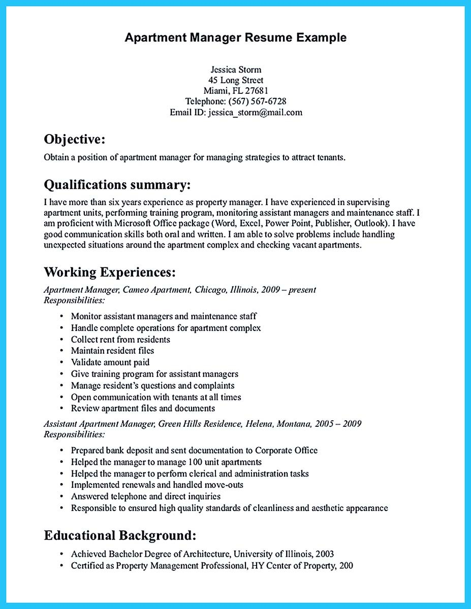 Store Assistant Manager Resume That Can Bag You Regarding Property Manager Job Description Template In Property Manager Job Description Template
