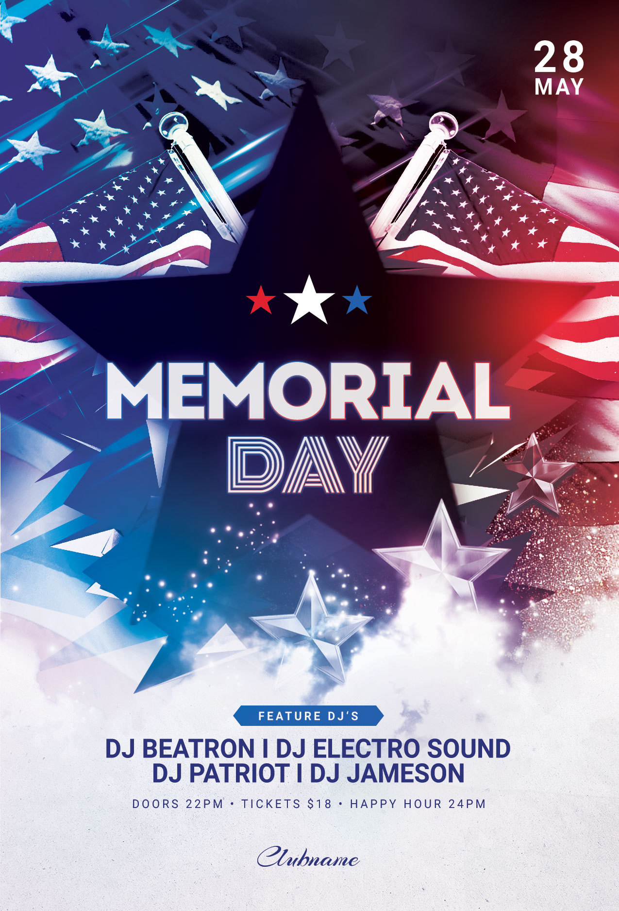 styleWish — Memorial Day Flyer Template In Memorial Day Party Flyer Template