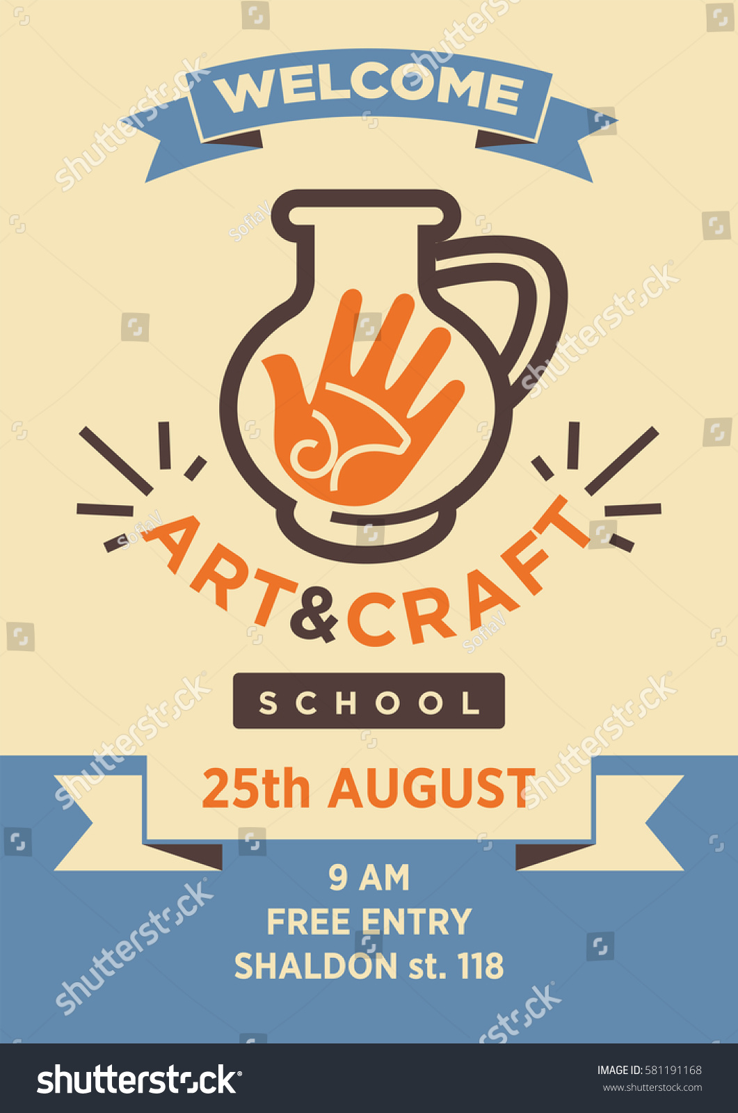 Suchen Sie nach Art Craft School Studio Welcome Poster  Regarding Craft Show Flyer Template Intended For Craft Show Flyer Template