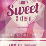 Sweet Sixteen Party Invitation Flyer Template Design Inside Party Invitation Flyer Template