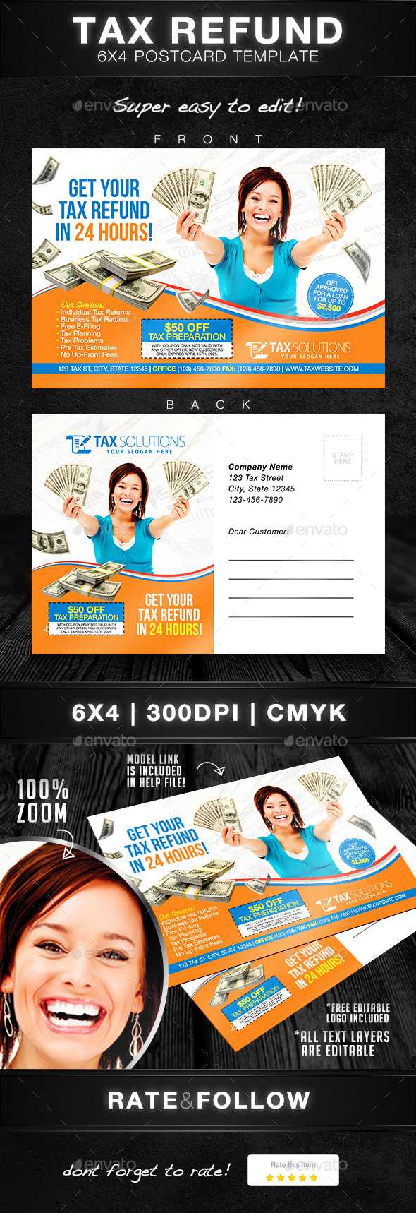 Tax Return Postcard Template Regarding Tax Preparer Flyer Template Intended For Tax Preparer Flyer Template