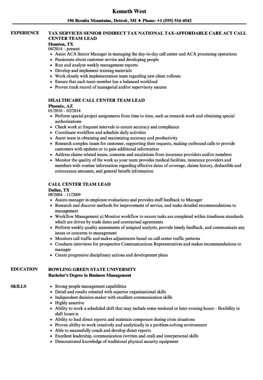 Team Leader Job Description Template