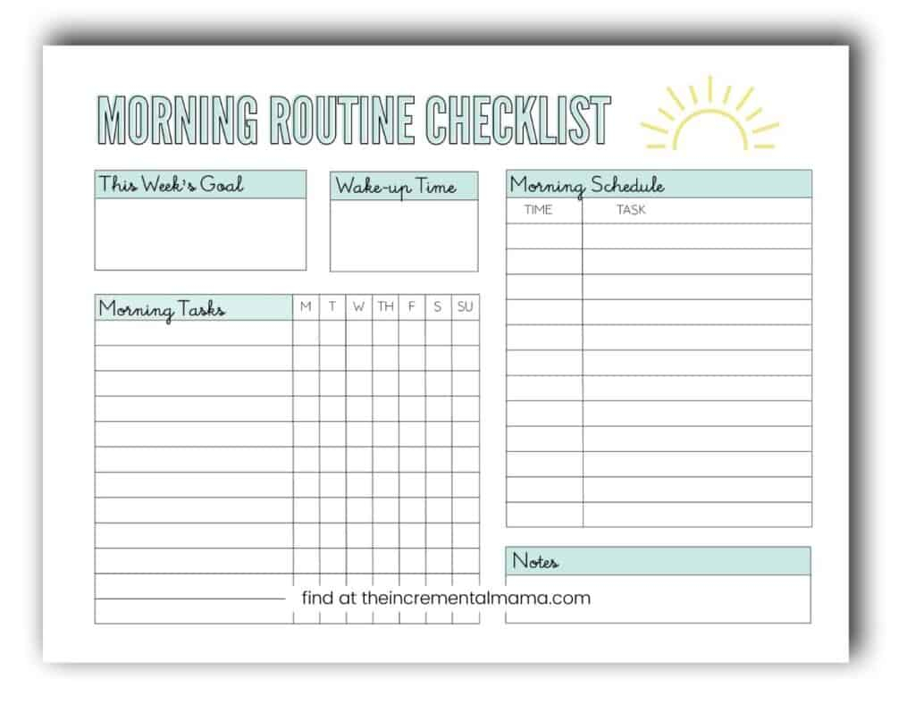 The Morning Routine Checklist to Start Your Day with Energy & Focus In Daily Routine Checklist Template In Daily Routine Checklist Template