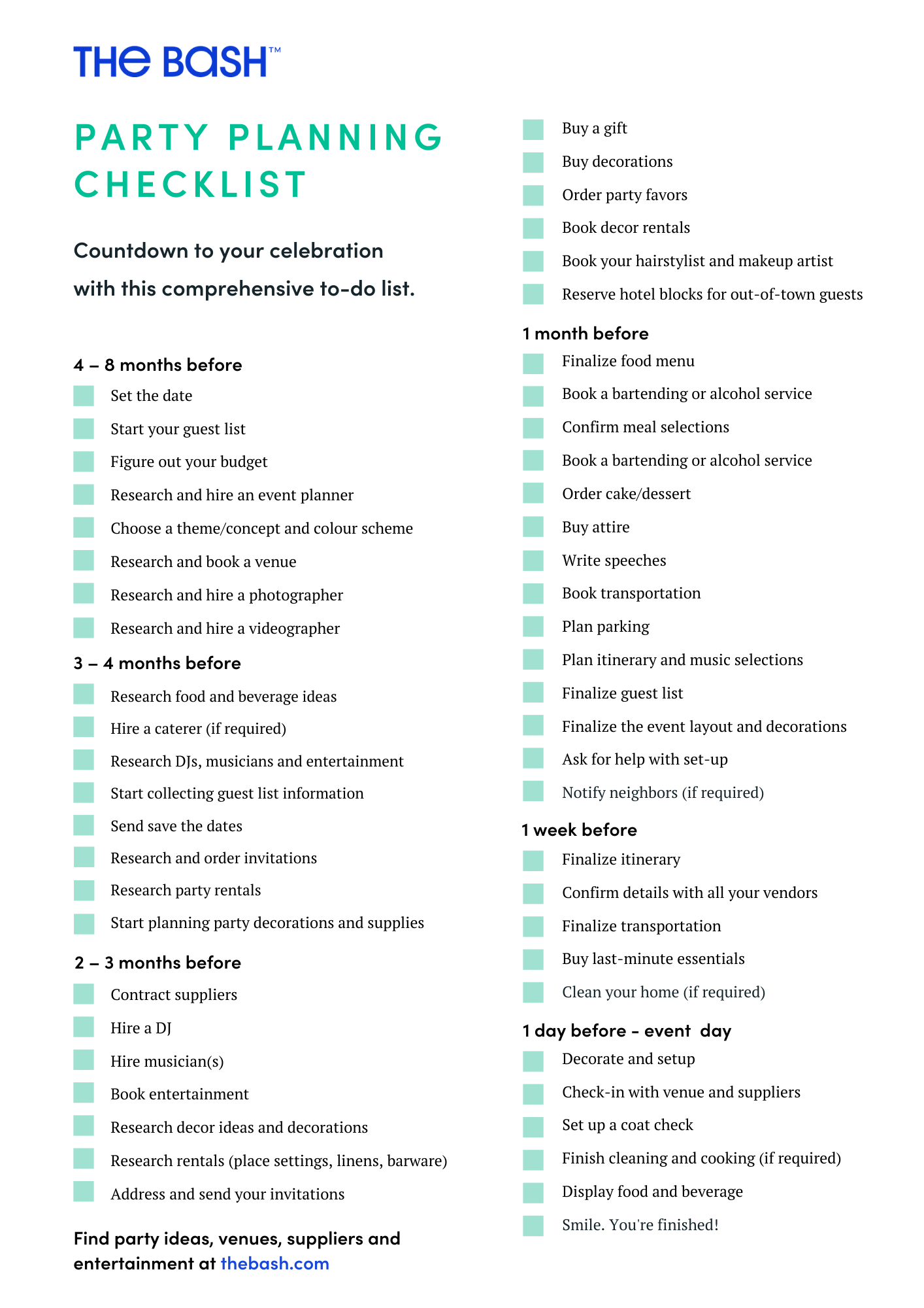 The Ultimate Party Planning Checklist - Stay Organized With Party Planner Checklist Template Intended For Party Planner Checklist Template