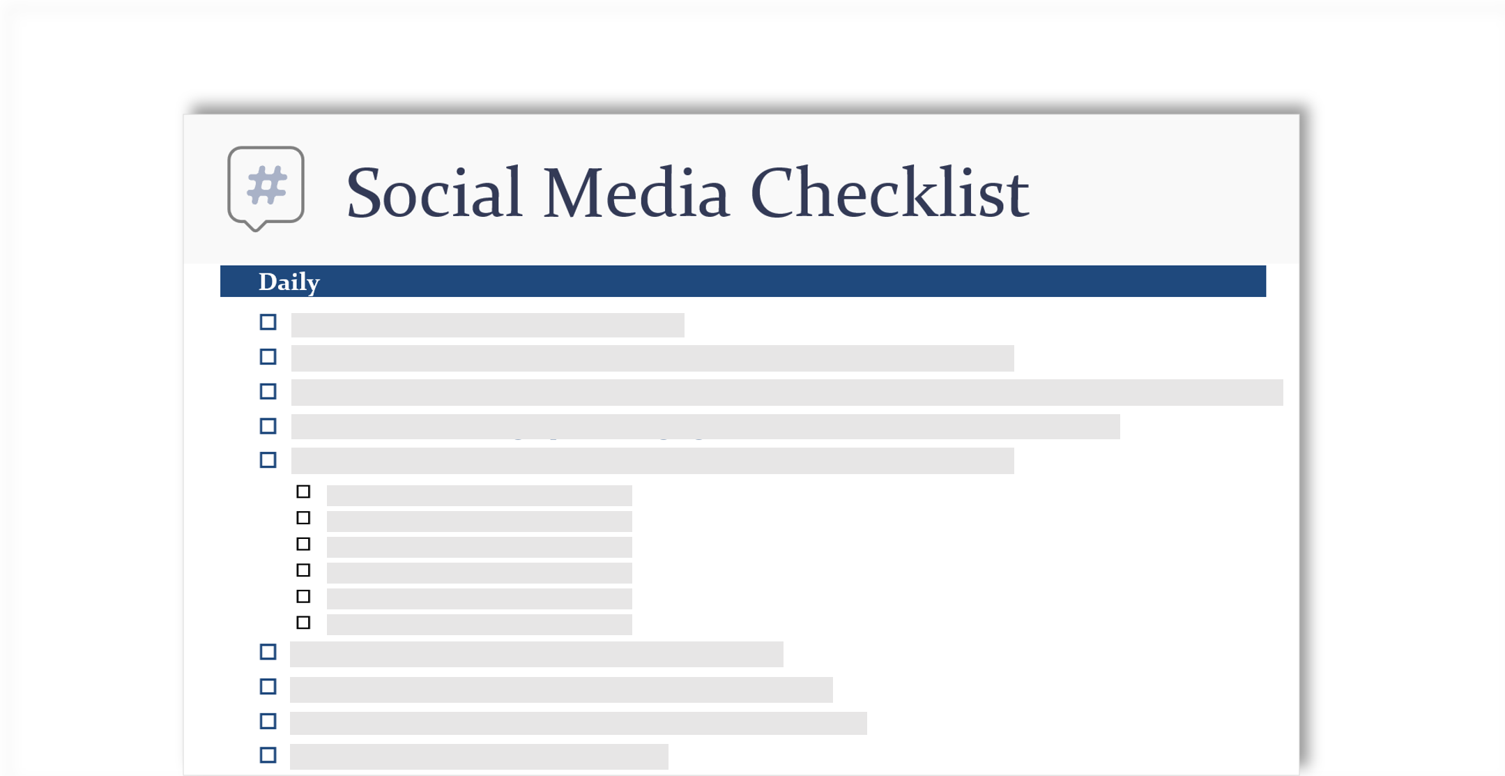 Time-saving social media templates With Regard To Social Media Checklist Template Intended For Social Media Checklist Template