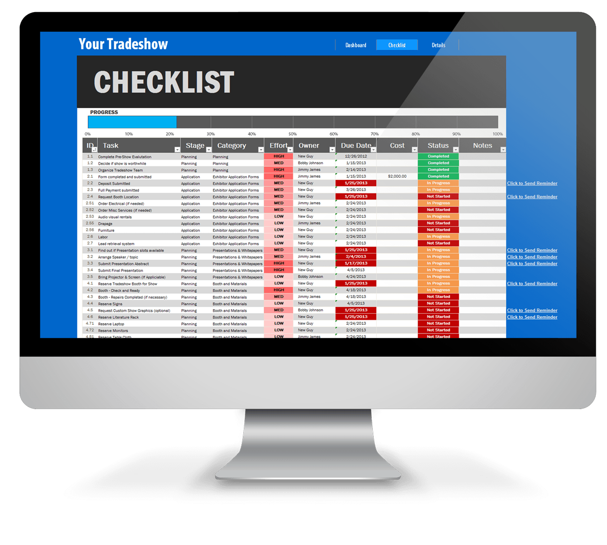 Trade Show Checklist Planning Template (Excel Template) In Trade Show Checklist Template With Regard To Trade Show Checklist Template