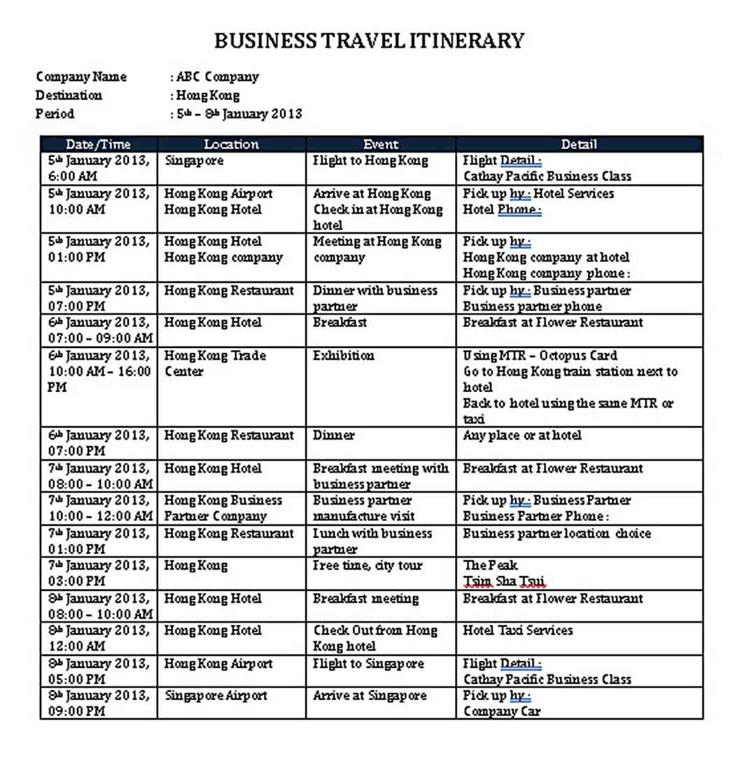 Travel Schedule Template  think moldova Throughout Business Trip Travel Itinerary Template With Regard To Business Trip Travel Itinerary Template