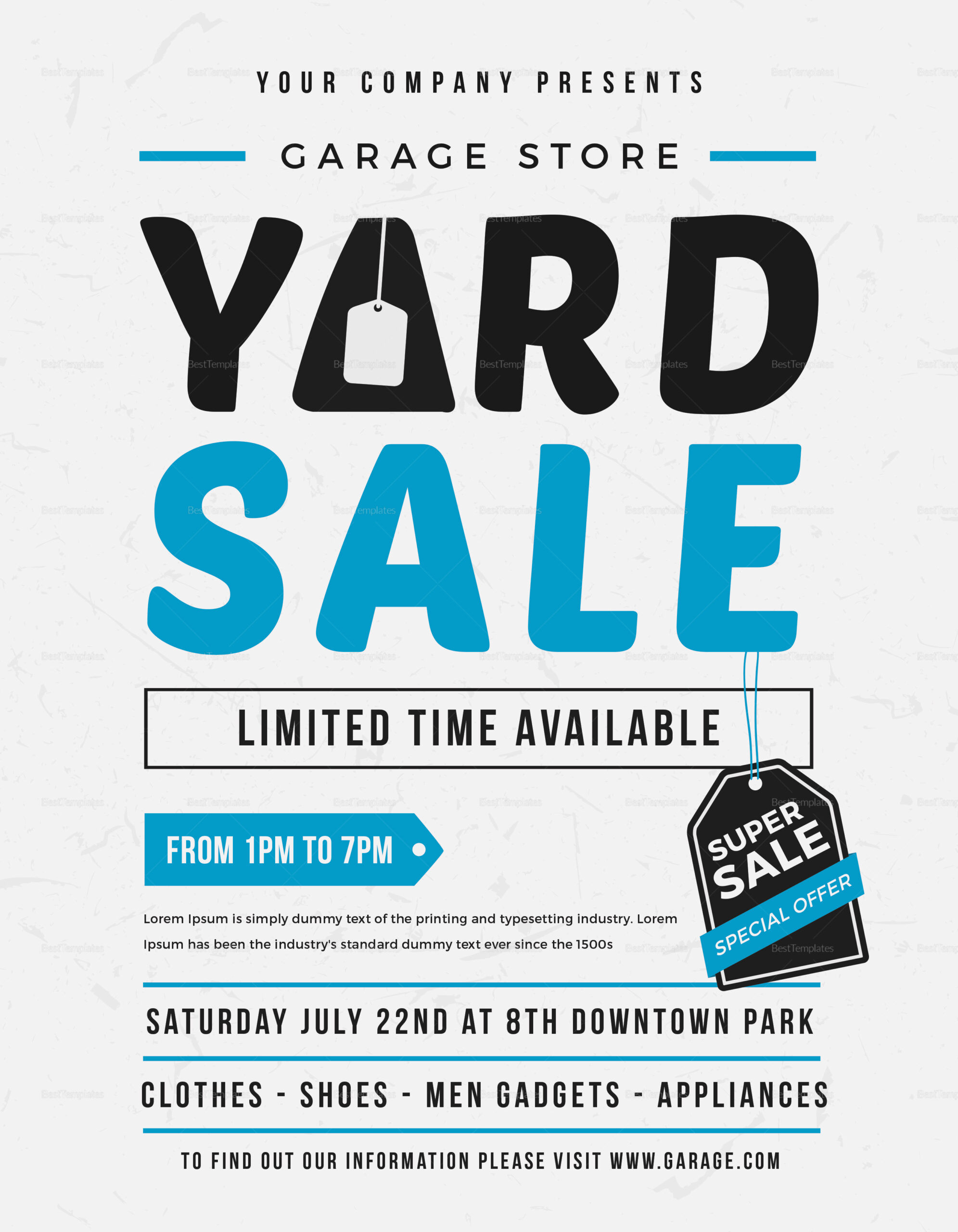 Unique Yard Sale Flyer Template Intended For Moving Sale Flyer Template