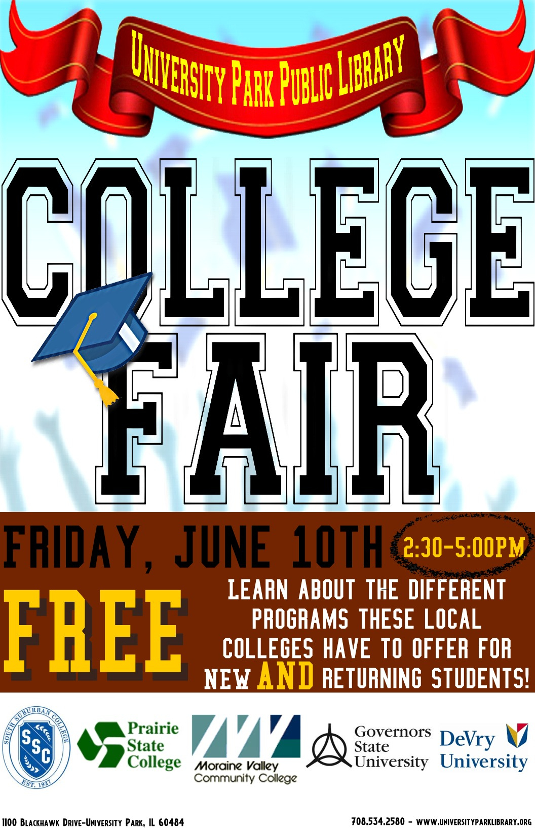 University Park Library Hosting College Fair With College Fair Flyer Template Throughout College Fair Flyer Template