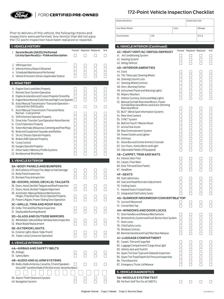 Used Car Checklist Pdf - Fill Online, Printable, Fillable, Blank  pdfFiller In Used Car Inspection Checklist Template Pertaining To Used Car Inspection Checklist Template