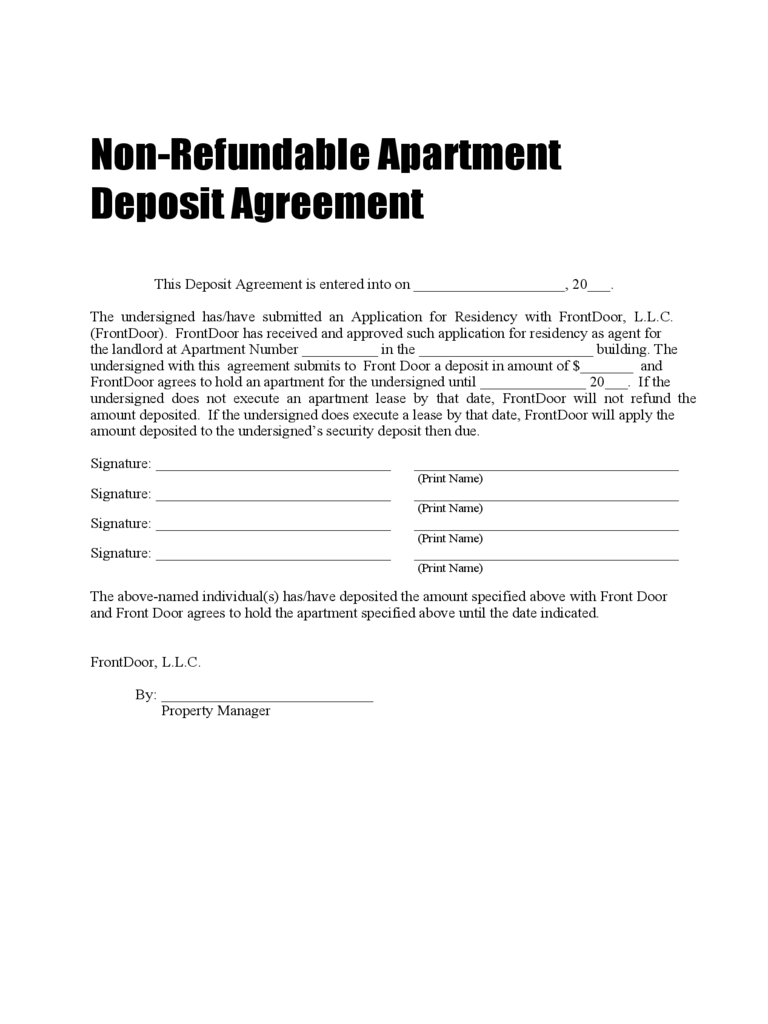 Vehicle Deposit Form - 10 Free Templates in PDF, Word, Excel Download In Refundable Deposit Agreement Template With Refundable Deposit Agreement Template