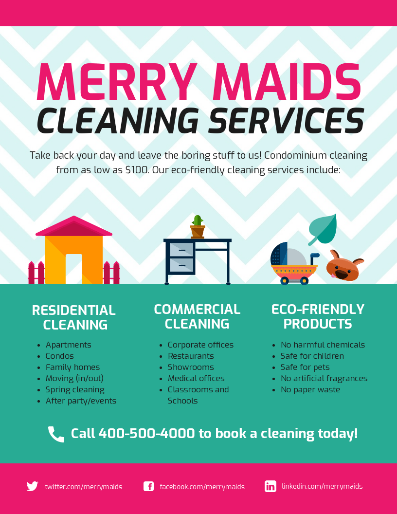 Maid Service Flyer Template