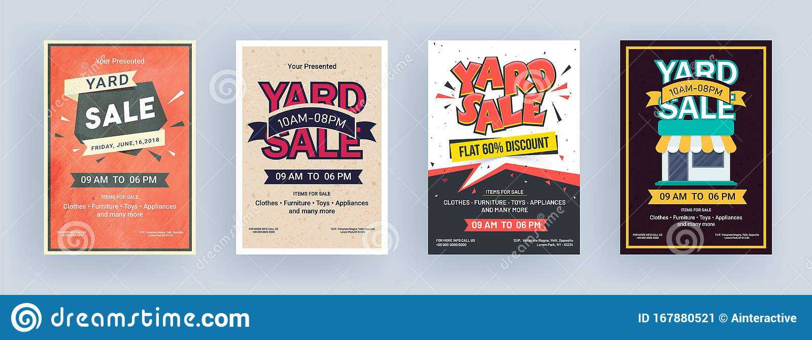 Vintage Yard Sale Flyer Or Template Design Inside Rummage Sale Flyer Template