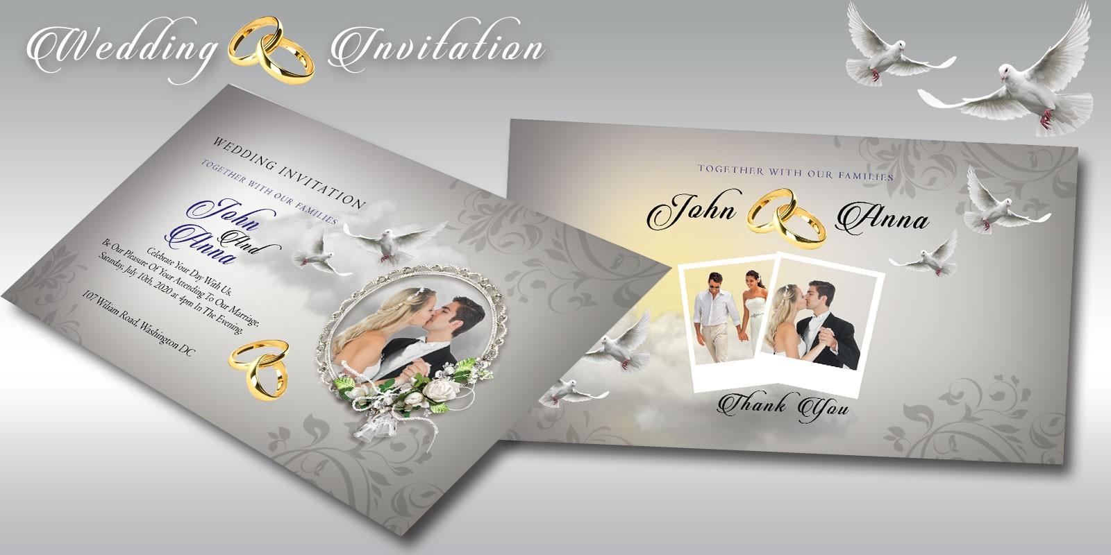 Wedding Invitation Flyer Template by CKArtStudio  Codester Pertaining To Wedding Invitation Flyer Template Throughout Wedding Invitation Flyer Template