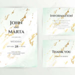 wedding invitation templates. Cover design with gold ornaments Within Wedding Invitation Flyer Template