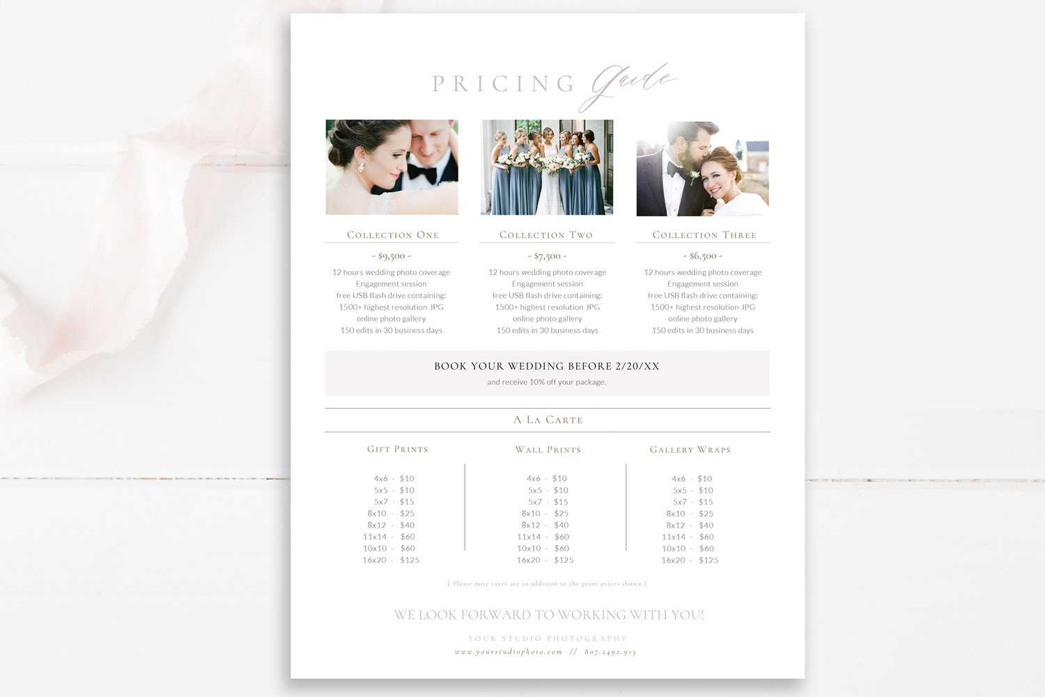 Wedding Photographer Price List Template  Photoshop Templates for  Photographers — By Stephanie Design With Regard To Wedding Photographer Checklist Template Inside Wedding Photographer Checklist Template