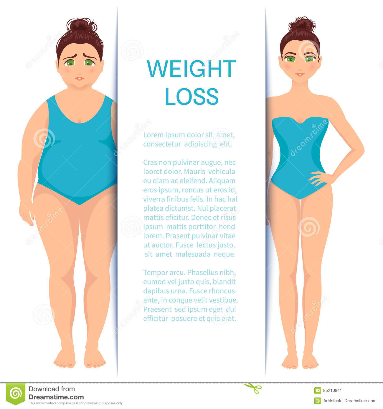 Weight Loss Poster With Women Stock Vector - Illustration of  In Weight Loss Flyer Template With Regard To Weight Loss Flyer Template
