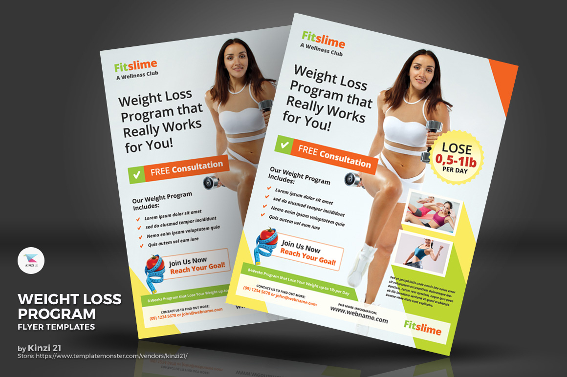 Weight Loss Program Flyer Corporate Identity Template Free  Intended For Weight Loss Flyer Template With Regard To Weight Loss Flyer Template