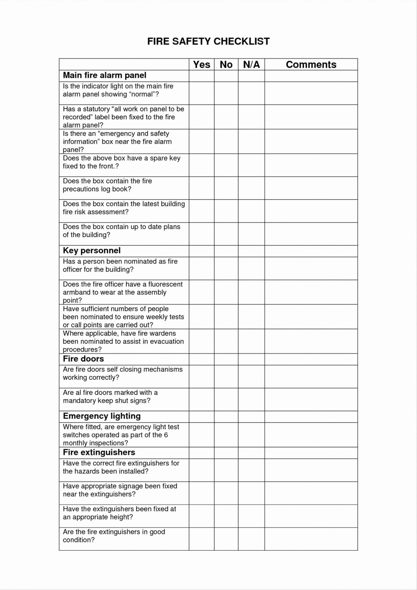 Workplace Safety Inspection Checklist Template - HSE Images  Pertaining To Warehouse Safety Checklist Template Within Warehouse Safety Checklist Template
