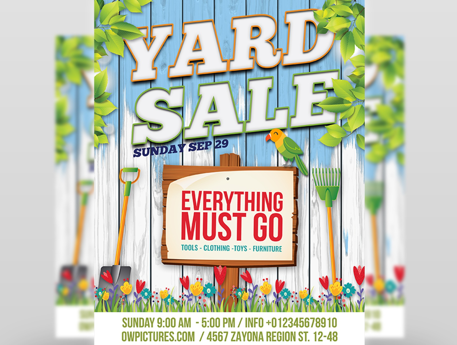 Yard Sale - Garage Sales Flyer Template by OWPictures on Dribbble Intended For Rummage Sale Flyer Template Within Rummage Sale Flyer Template