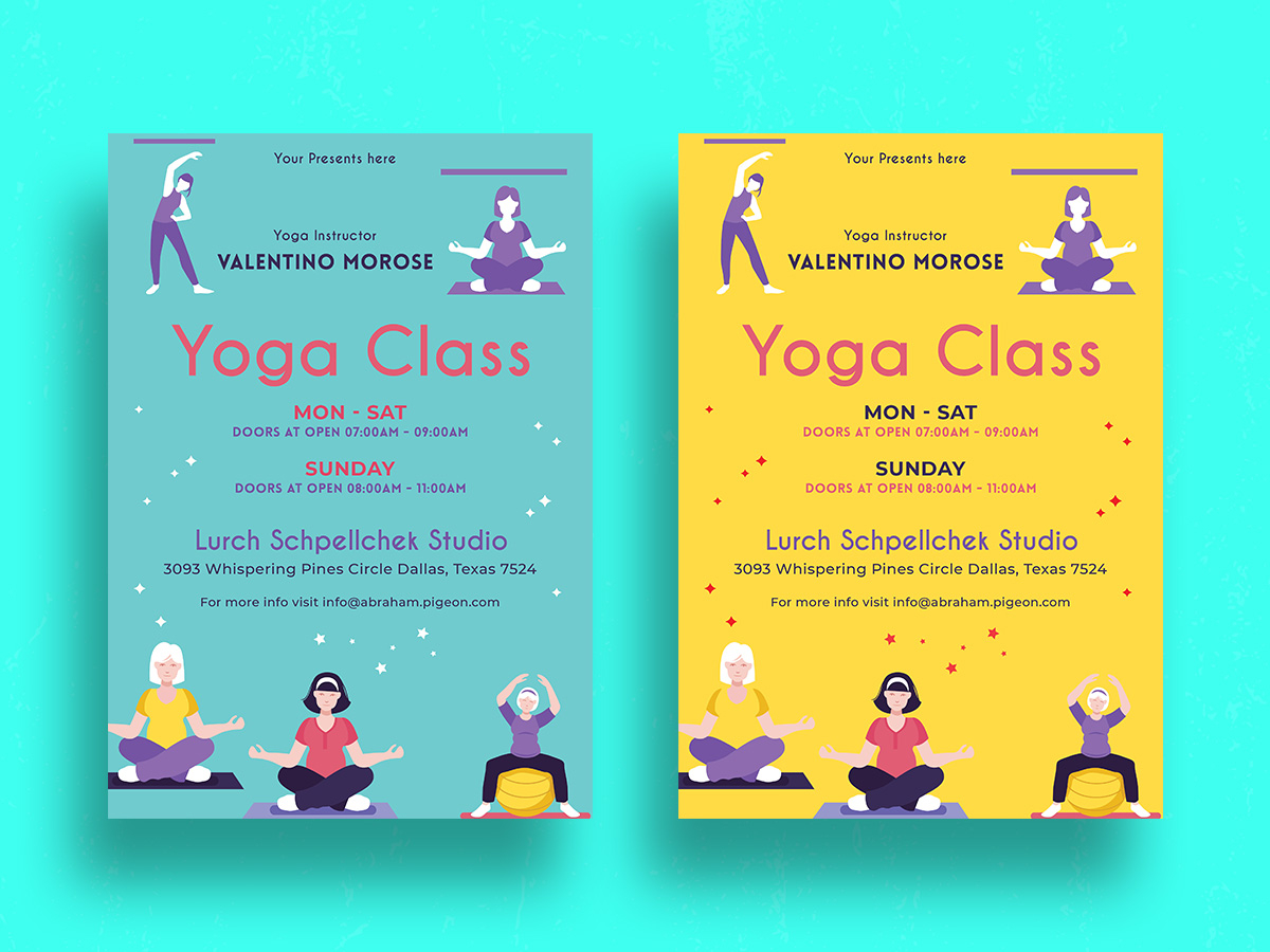 Yoga Class Flyer Template-10  Search by Muzli For Yoga Class Flyer Template Intended For Yoga Class Flyer Template