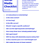 Your Go To Social Media Checklist For Your Next Update Intended For Social Media Checklist Template