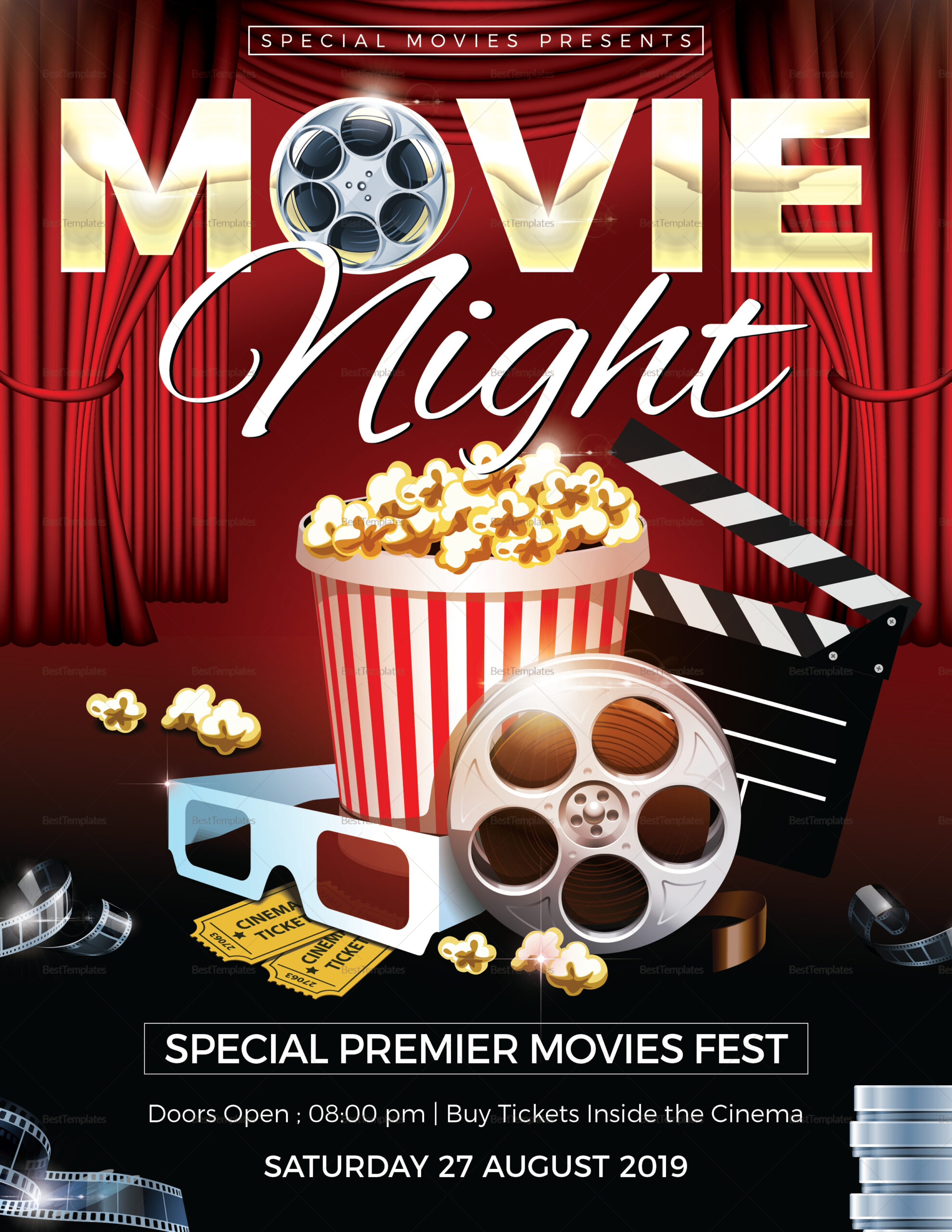 Zona ilmu 10: Movie Night Flyer Sample Pertaining To Church Movie Night Flyer Template With Regard To Church Movie Night Flyer Template